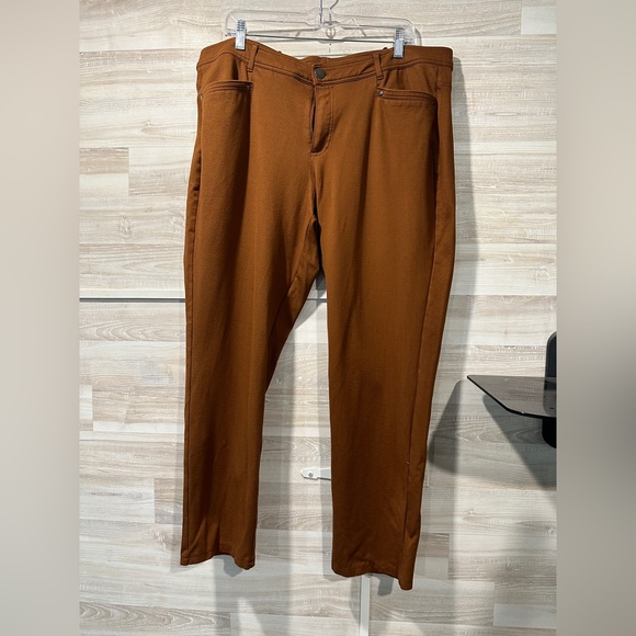 CJ BANKS ORANGE PONTE PANT WOMENS SIZE 18 - Picture 1 of 12